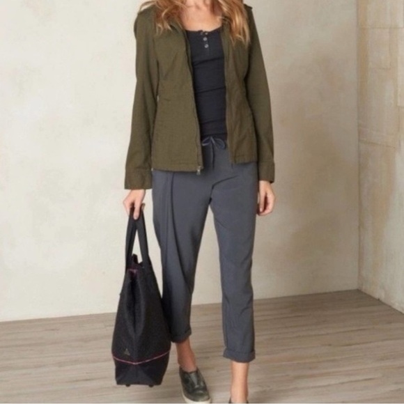 Prana Uptown Jogger Pants Pull-On Lightweight Elastic Waist Gray Size Medium - Picture 16 of 16